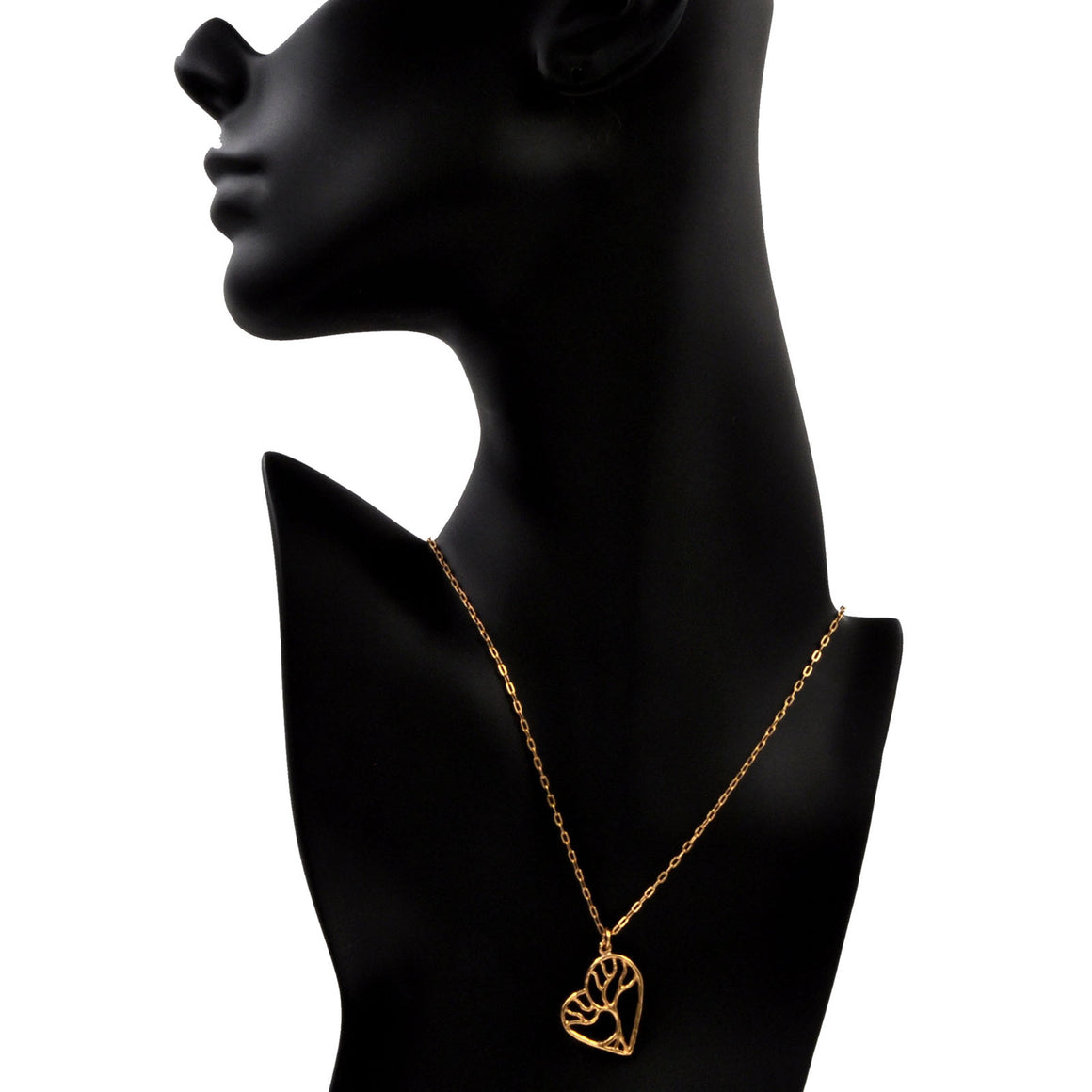 Tree of Life Enchanted Heart Necklace - 24K Gold Plated