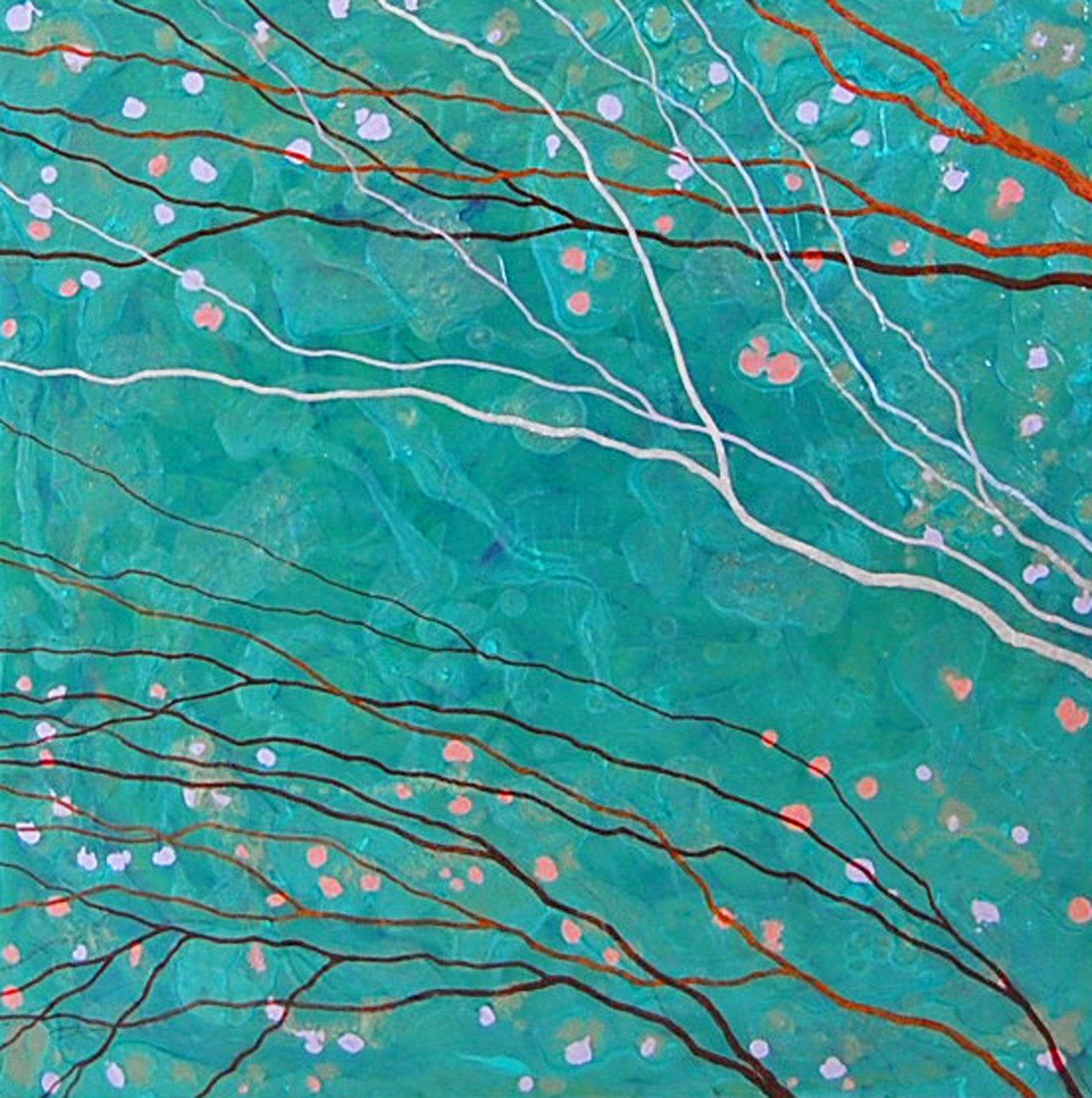 Spring Cherry Blossoms, Falling Snow - Original SOLD