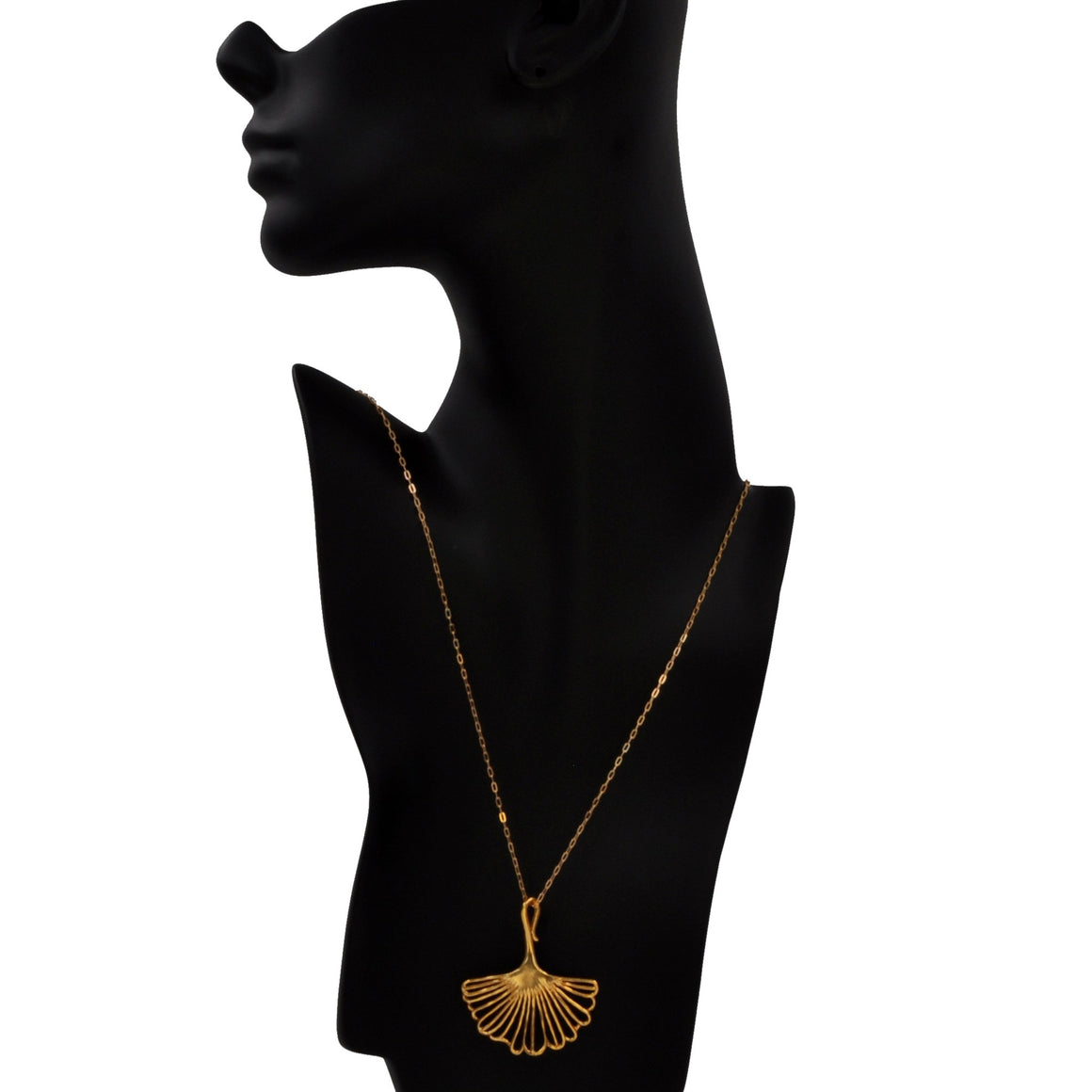 Ginkgo Pendant (Large) - 24K Gold Plated