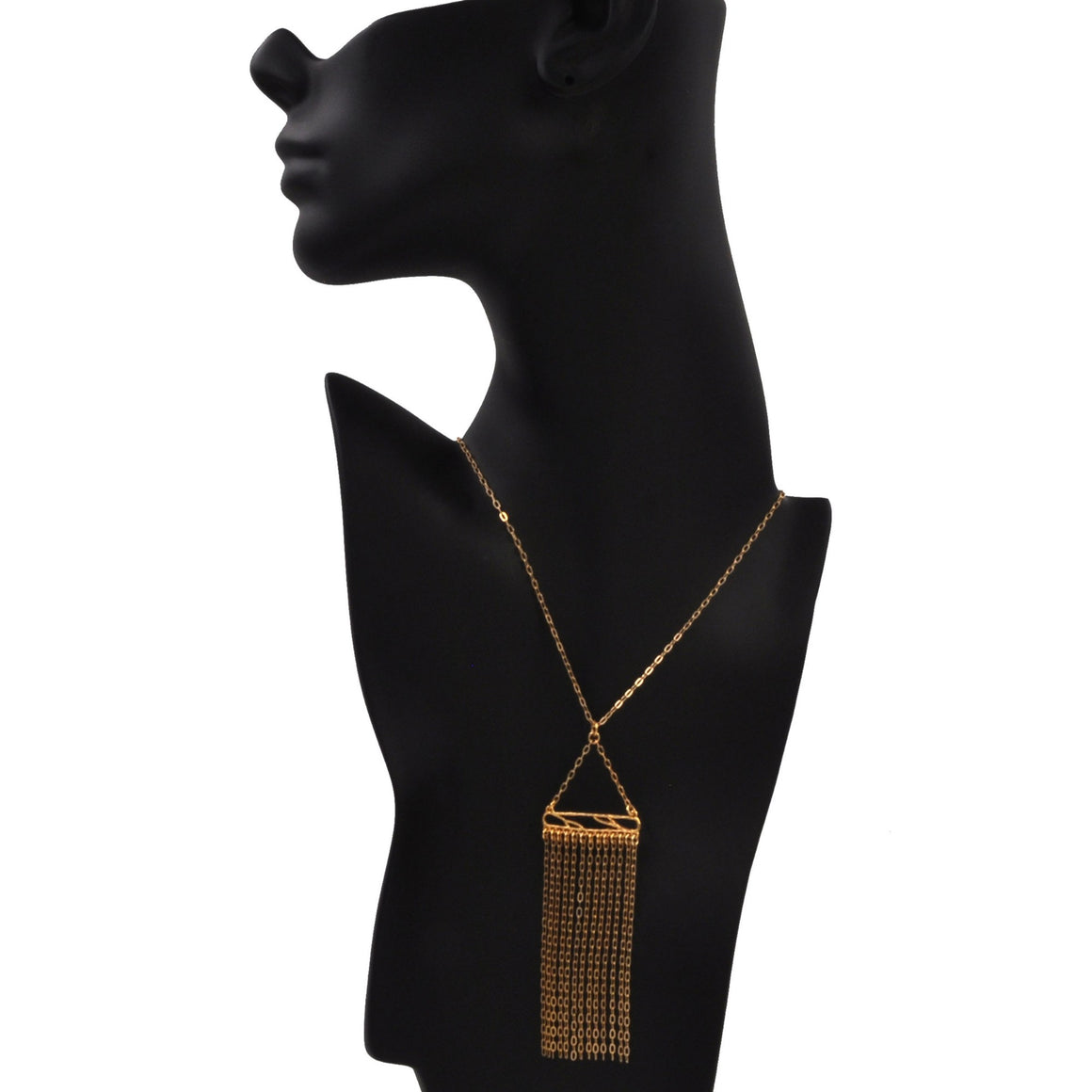 Glamorous Fringe Statement Necklace - 24K Gold Plated