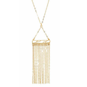 Glamorous Fringe Statement Necklace - 24K Gold Plated