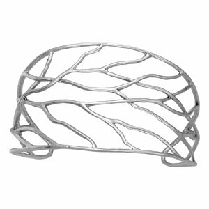 Intricate Branches Cuff - Platinum Silver