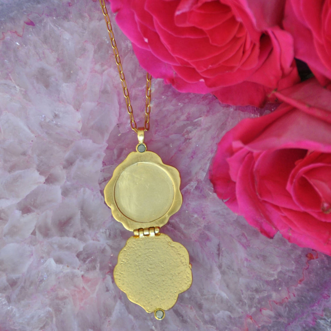 Rose Locket - 24K Gold Plated